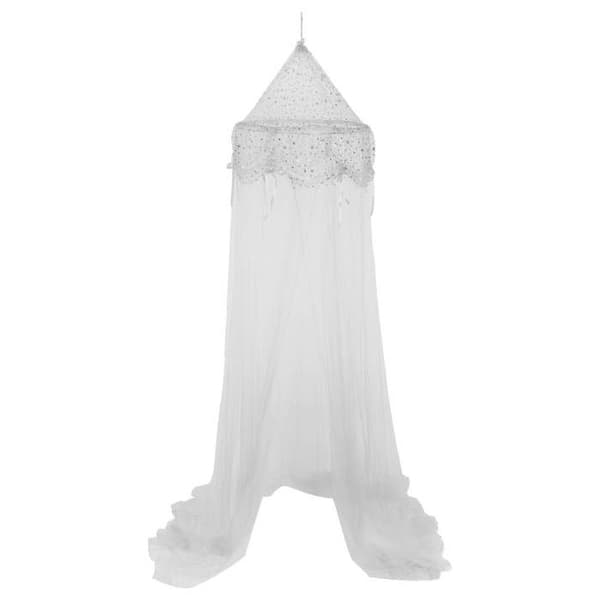 Barnsänghimmel - ATMOSPHERA - Prinsessa - Grå Silver - D. 60 cm - H. 250 cm