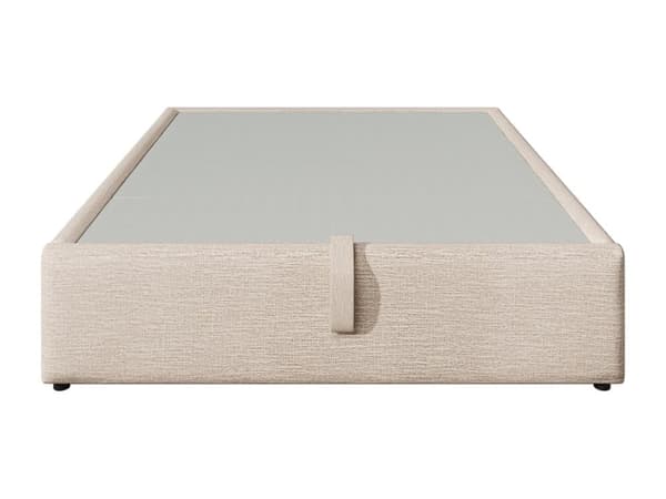 Polstret sovesofa 160×200cm - hørstof - med ladestik og elastisk bund - Beige