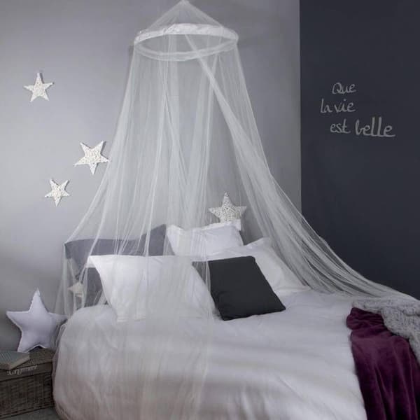 Sänghimmel - MÄRKE - 60 x 250 cm - Myggnät - 100% polyester - Vit
