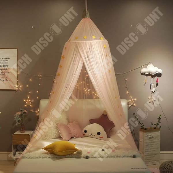 TD® Barns lilla fräsch och kreativ andas sänggardin sängkappa myggnät hängande kupol myggnät prinsesstält