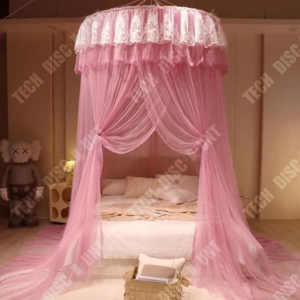 TD® Dome myggnät prinsessstil hem sovrum vikbart kryptering tak typ gratis installation golvmönster tält