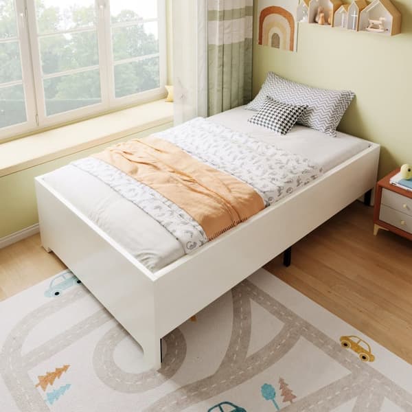 Topmadras 90 x 200 cm - med garderobe + skrivebord - åbne hylder - med trappe - hvid (madras medfølger ikke)