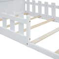 Miniatyrbild 10 av 11: Loftsäng för barn 90x200 cm - i form av ett hus - tillverkad av furu och MDF - vit