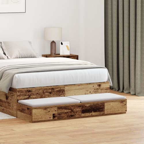 Sänglådor Gammalt Trä 120x36,5x16,5 cm Konstruerat Trä