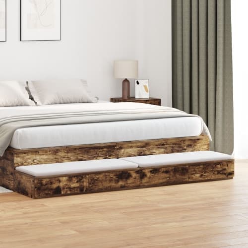 Sängbord i Rökt Ek - 180x36.5x16.5 cm - Tillverkat av konstruerat trä