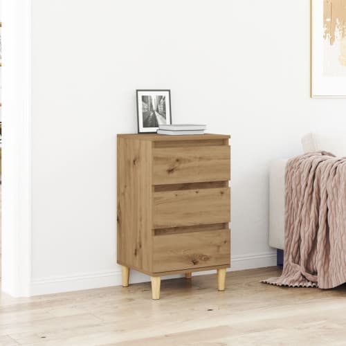 Sängbord artisan ek 40x35x70 cm konstruerat trä