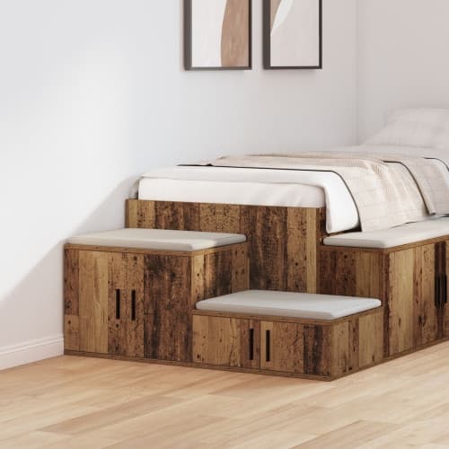 Förvaringsskåp återvunnet trä 118x41x40 cm konstruerat trä