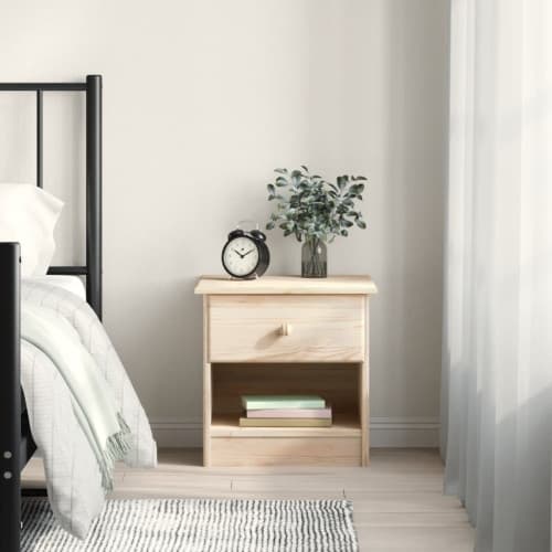 Sängbord ALTA 41x35x41 cm massiv furu