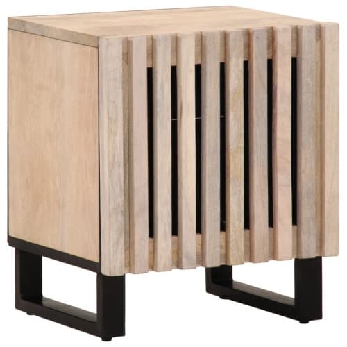 Sängbordet 40x34x46 cm massivt blekt mangoträ