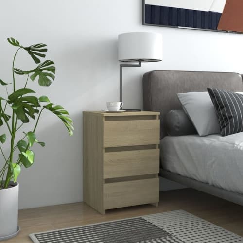 Sängbord 2 st sonoma-ek 40x35x62,5 cm konstruerat trä