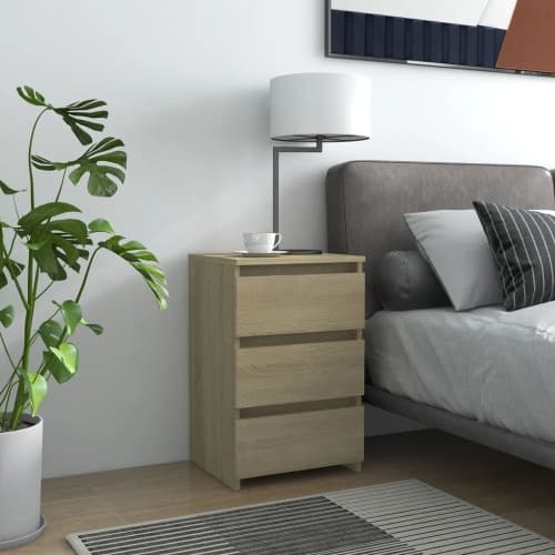 Sängbord sonoma-ek 40x35x62,5 cm konstruerat trä
