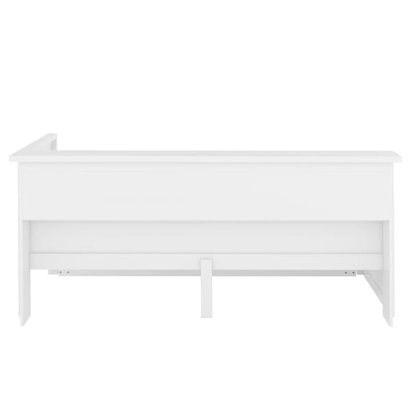 90x200cm Daybed med LED og fatning - med en 90x190cm udtræksseng - hvid