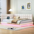 Pikkukuva 2 / 8: Velvet vuodesohva 140x200cm - LED- ja USB-liitännällä - Beige