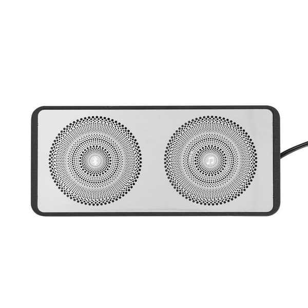 Puinen aikuisten sänky 160x200 cm - 2 yöpöydällä - USB-latausportilla, Bluetooth-kaiuttimella ja digitaalisella kellolla - valkoinen
