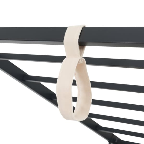 Soveskammel med opbevaringsplads - Fløjlsstof - 90x200 cm - Med Stel - Beige