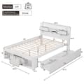 Miniatyrbillede 7 af 8: EU53210567AAK Voksenseng af MDF 180 x 200 cm - med skuffetilslutning og multifunktionel opbevaringsplads - hvid
