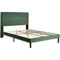 Miniatyrbillede 7 af 9: Seng betrukket med fløjl - 140 x 200 cm - Moderne stil - Grøn