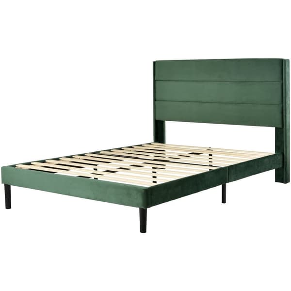 Seng betrukket med fløjl - 140 x 200 cm - Moderne stil - Grøn
