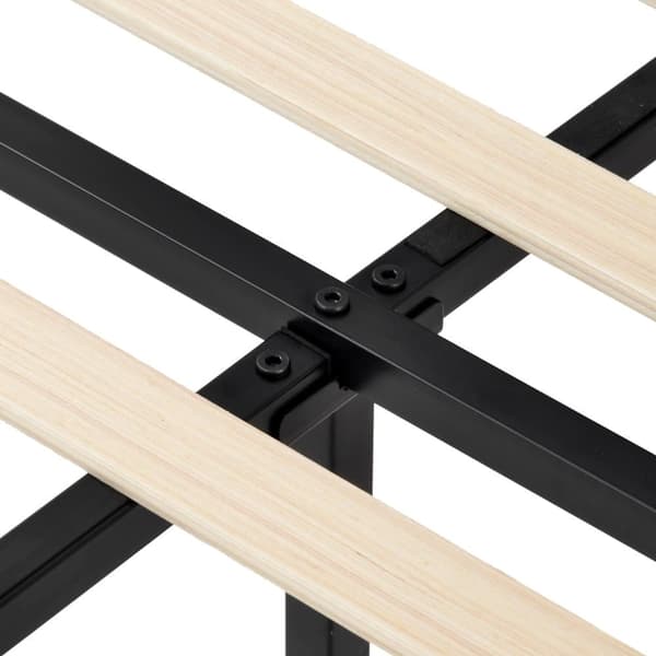 Klädd säng med linne - 90 x 200 cm - modern stil - grå