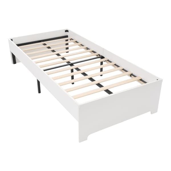 Tremmeseng i træ 90×200cm - med lamelramme - hvid