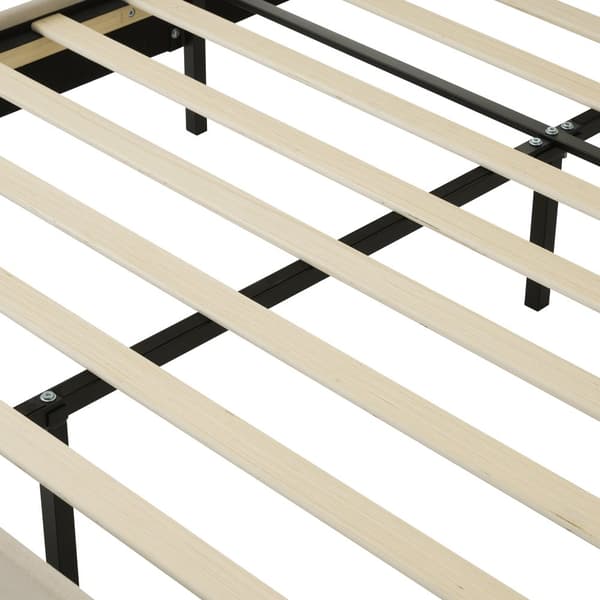 Sänky 90 x 190 cm, verhoiltu liinavaatteilla - LED-- ja sälekehys - Beige
