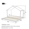 Miniatyrbillede 4 af 11: Husseng – Udtræksseng i massivt træ – 90/180x190 cm – Hvid