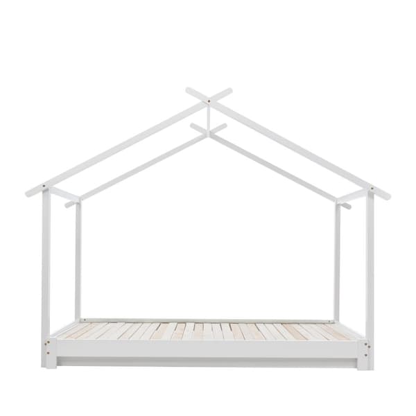 Hussäng – Utdragbar säng i massivträ – 90/180x190 cm – Vit