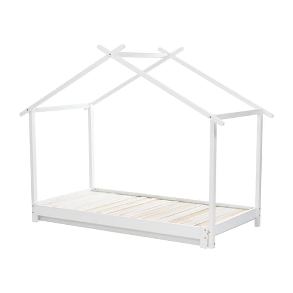 Hussäng – Utdragbar säng i massivträ – 90/180x190 cm –  Vit