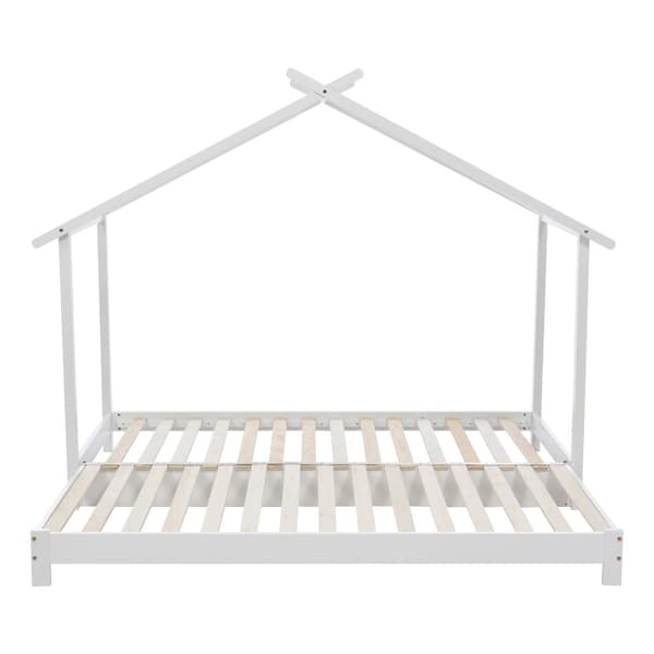 Hussäng – Utdragbar säng i massivträ – 90/180x190 cm –  Vit