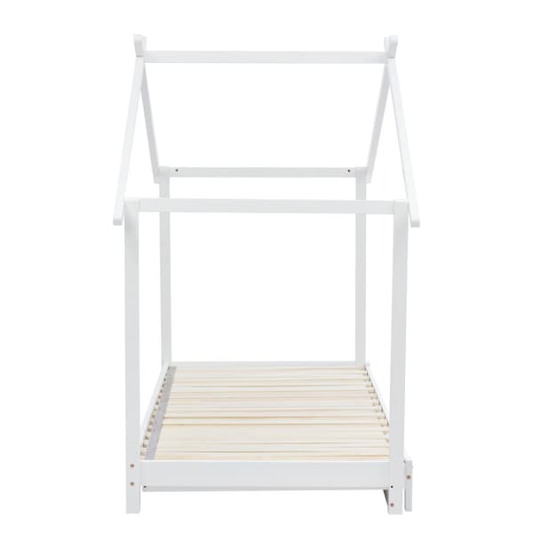 Hussäng – Utdragbar säng i massivträ – 90/180x190 cm – Vit