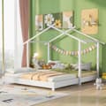 Miniatyrbillede 2 af 11: Husseng – Udtræksseng i massivt træ – 90/180x190 cm – Hvid