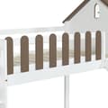 Miniatyrbild 11 av 11: Mezzanine-säng 90x200 cm med stege och glidbana - i furu och mdf - vit och brun
