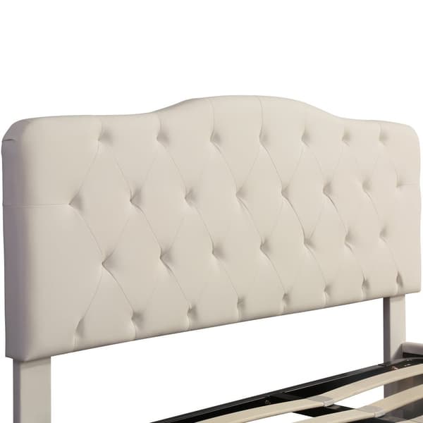 140x200cm konstläder sängkista - med justerbar huvudgavel - vit