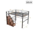 Miniatyrbillede 3 af 11: Børnehems 140x200 – med sikkerhedsstige og opbevaring – sort