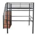Miniatyrbillede 5 af 11: Børnehems 140x200 – med sikkerhedsstige og opbevaring – sort