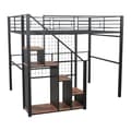 Miniatyrbillede 8 af 11: Børnehems 140x200 – med sikkerhedsstige og opbevaring – sort