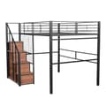 Miniatyrbillede 9 af 11: Børnehems 140x200 – med sikkerhedsstige og opbevaring – sort