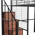Miniatyrbillede 10 af 11: Børnehems 140x200 – med sikkerhedsstige og opbevaring – sort