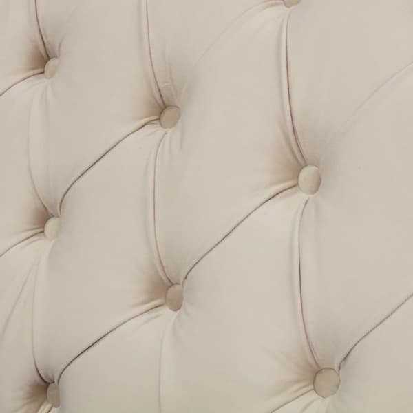 Seng med opbevaringsplads 160x200 cm i fløjl – med lamelbund – beige