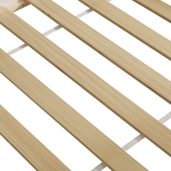 Våningssäng för barn med skyddsräcke, 5-stegs stege, 2 lådor på hjul, öppet hyllplan, gott om förvaring, furu+MDF, vit, 90x200 cm