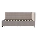 Miniatyrbillede 5 af 11: Polstret seng/Sovesofa 90x200 cm i velour – Grå daybed med lamelbund og 2 store opbevaringsbokse – Multifunktionel gæsteseng