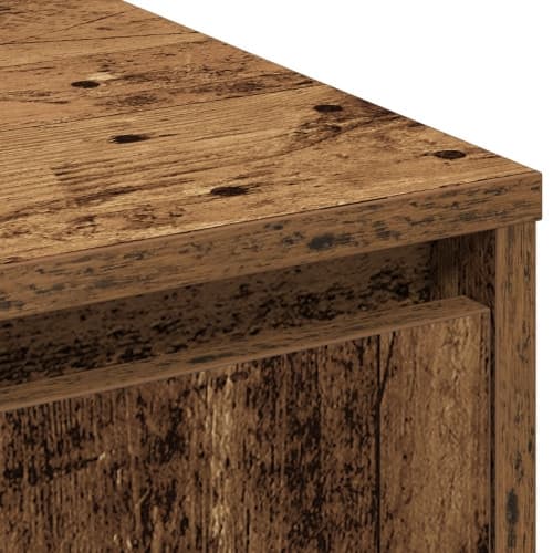 Sideboard med LED återvunnet trä 71x34,5x75 cm konstruerat trä