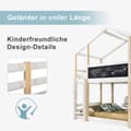 Pikkukuva 11 / 11: Cabane kerrossänky 90x200cm - tikkailla ja liukumäellä - mäntyrunko - valkoinen