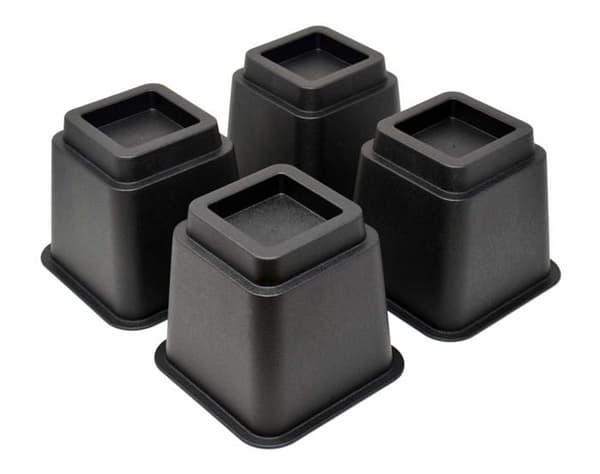 Design61 Sängfotsset med 4 möbelhöjare - Elefantfötter - 12,5 cm