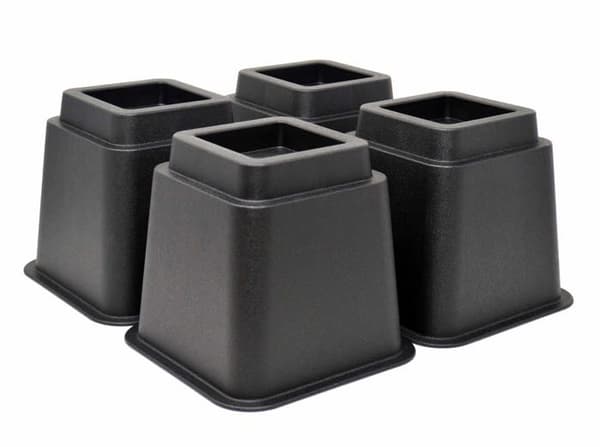 Design61 Sängfotsset med 4 möbelhöjare - Elefantfötter - 12,5 cm