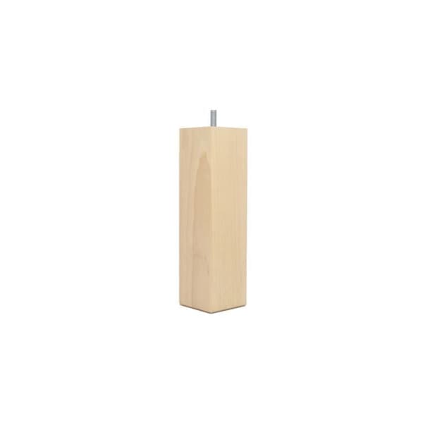 Set med 4 fotbrädor i bok – Höjd 20 cm – Klarlack – Skruv M8x20