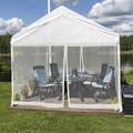 Miniatyrbild 2 av 6: Relaxdays Myggnät för pergola 3 x 3 m, 2 sidopartier, dragkedja, rem, 12 m, XL, vit