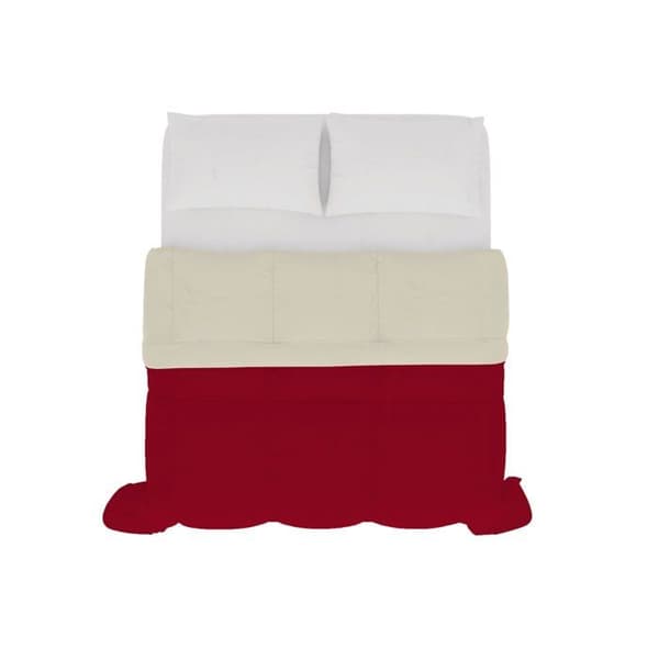 Reservdelssängkläder Italienska sängkläder - PIUM.EST-bordeaux/panna-2P - Sommartäcke 2 ställen Bordeaux/Creme