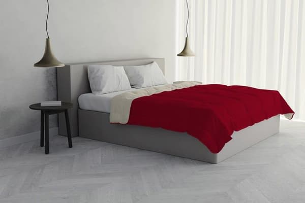 Reservdelssängkläder Italienska sängkläder - PIUM.EST-bordeaux/panna-2P - Sommartäcke 2 ställen Bordeaux/Creme