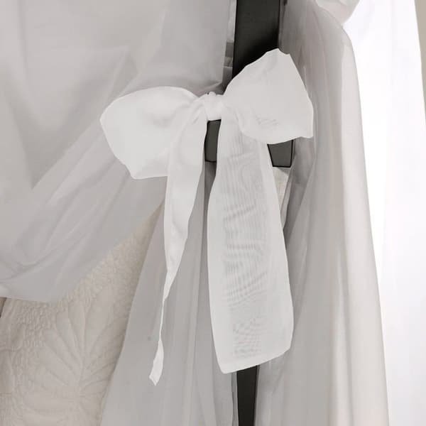 Royale Linens Myggnät - 9325-150-0100 - Sänggardinset i polyester, vit, One Size